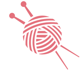 cozy fiber diary yarn logo – pink